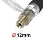 Gros plan sur l'embout métallique d'un pistolet de peinture airless avec indication de diamètre 12 mm