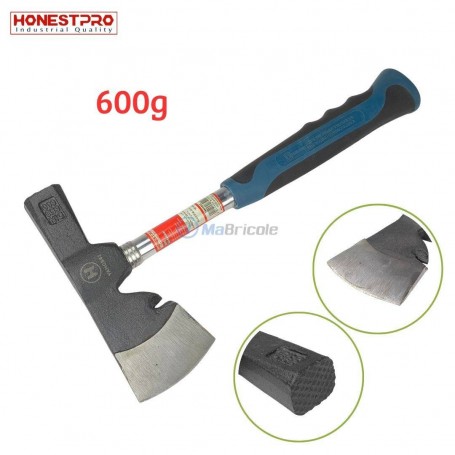 MaBricole | HONESTPRO | Marteaux et massettes | Marteau hache 600g longueur 310mm manche ergonomique HONESTRPO | YAH0842