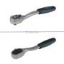 Clé à cliquet 1/4" avec poignée ergonomique en noir et bleu