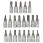 Ensemble de 20 embouts variés pour clé à cliquet en chrome-vanadium.
