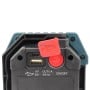 Détail du port USB et bouton marche/arrêt du projecteur portatif LED HONESTPRO