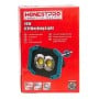 Boîte rouge d'un projecteur portatif LED 10W avec deux LED et bordure bleue.