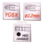 MaBricole | HONESTPRO | Pour perceuse et visseuse | Foret pour verre et carrelage 12 mm carbure de tungstène YG6X queue hexagonale 6 mm HONESTPRO | YAT1184