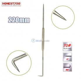 مخطاط مع خطاف طول 220 مم زوايا 0°/90° من الفولاذ السبائكي 70 هوناست برو | YAF0455