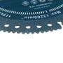Gros plan sur le bord dentelé d'un disque diamant bleu avec inscriptions blanches
