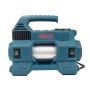 Mini compresseur d'air 12V bleu avec poignée et interrupteurs, logo HONESTPRO visible