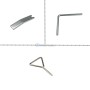 Trois petits outils métalliques de forme différente sur fond blanc, utilisés pour le calage de distribution moteurs diesel VAG.