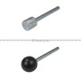 Deux outils de calage distribution, un avec poignée métallique striée, un avec poignée noire sphérique.