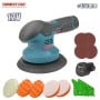 MaBricole | HONESTPRO | Ponceuse et polisseuse | Polisseuse sans fil 12V 6vitesse avec 2 batteries 2000mAh chargeur et accessoires HONESTPRO | YAE2657