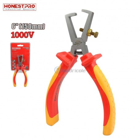 MaBricole | HONESTPRO | Pinces | Pince à dénuder isolée 1000V longueur 150mm en chrome-vanadium HONESTPRO | YAP0446