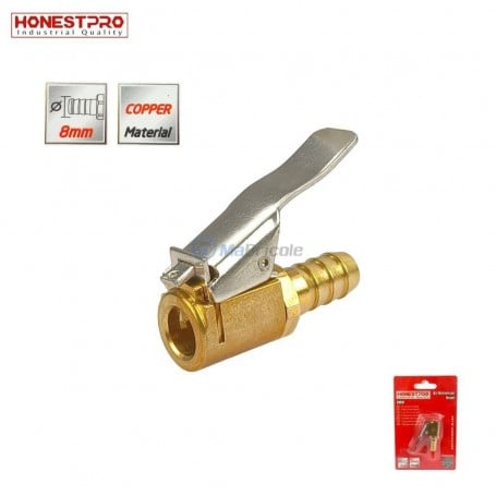 MaBricole | HONESTPRO | Pour outillage à air comprimé | Tête de compresseur d’air universelle diamètre 8mm en laiton HONESTPRO | YAA0162
