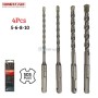 طقم 4 مثقاب للخرسانة SDS-PLUS مقاسات 5-6-8-10 مم هوناست برو | YAT1212
