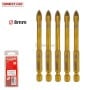 Ensemble de 5 forets Ø 8mm longueur 82mm pour céramique embout 6.35mm tête en YG6X HONESTPRO | YAT1193