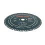 Disque diamant noir pour découpe multifonction 230 mm avec perforations autour.