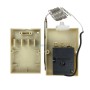 Thermostat mécanique beige ouvert avec sonde capillaire en métal enroulée, destiné aux réfrigérateurs et appareils de chauffage