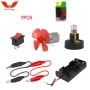 MaBricole | FEI LONG | Accessoires d'électricité | Kit éducatif électrique 7PCS avec moteur ventilateur interrupteur support de pile ampoule et fils de connexion FEI LONG