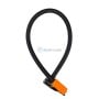 Câble noir avec extrémité orange, utilisé pour connecter une batterie ou un booster.