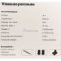 Fiche technique détaillant les caractéristiques et accessoires de la visseuse perceuse 16V SCHNEIDER.