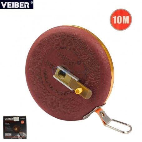 MaBricole | VEIBER® | Outils de mesure | Décamètre à Ruban 10M bande en fibre VEIBER | 177624