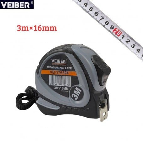 MaBricole | VEIBER® | Outils de mesure | Mètre à ruban 3m × 16mm VEIBER | VB-176524