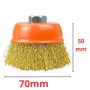 MaBricole | VEIBER® | Pour meuleuse | Brosse métallique coupelle 3" avec filetage M14 VEIBER | 176108
