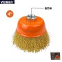 فرشاة سلكية على شكل كوب 4“ بسن لولبي أم 14 فايبر | 176109