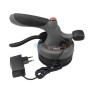 Ventouse de pose carrelage vibrante sans fil avec batterie lithium-ion et chargeur.