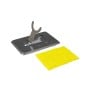 Support métal pour fer à souder avec éponge jaune pour nettoyage de la panne