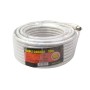 Câble coaxial blanc enroulé avec connecteurs F vissés, longueur 15 mètres