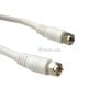 Câble coaxial RG6U 75 Ohms avec connecteurs F vissés longueur 20 mètres compatible Smart TV et TV Pro