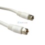 كابل محوري RG6U ‏75 أوم مع موصلات لولبية نوع أنثى طول25 متر متوافق مع التلفاز والتلفاز الذكي