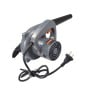 Souffleur aspirateur électrique gris avec poignée, long embout noir et câble d'alimentation avec prise européenne