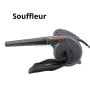 Souffleur aspirateur électrique noir avec sac de collecte amovible VEIBER