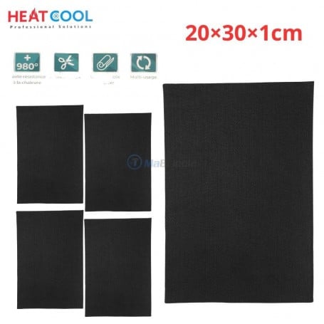 Ensemble de 5 tissus résistants au feu 20×30cm épaisseur 1cm faciles à couper et réutilisables HEAT COOL
