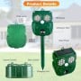 Répulsif à animaux à ultrasons avec capteur à angle de 120° portée jusqu’à 30 Ft Charge par panneau solaire ou USB