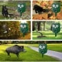Répulsif à animaux à ultrasons avec capteur à angle de 120° portée jusqu’à 30 Ft Charge par panneau solaire ou USB