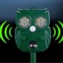 Répulsif à animaux à ultrasons avec capteur à angle de 120° portée jusqu’à 30 Ft Charge par panneau solaire ou USB