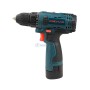 Visseuse perceuse sans fil bleu et noir avec bouton rouge et marque HONESTPRO visible