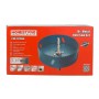 Boîte orange contenant un ensemble de 5 scies-cloches bimétal avec un adaptateur, tailles 64 à 127 mm