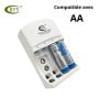 MaBricole | BTY | Batteries et chargeur | Chargeur de piles rechargeable 1.2V 40-120mA Compatible avec AAA/AA/9V BTY
