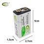 MaBricole | BTY | Batteries et chargeur | Pile rechargeable 9V 350mAh en Li-ion BYT