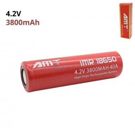 بطارية قابلة للشحن إ أم آر 18650 بسعة 3800 مللي أمبير/ساعة 4.2 فولط أ أم تي