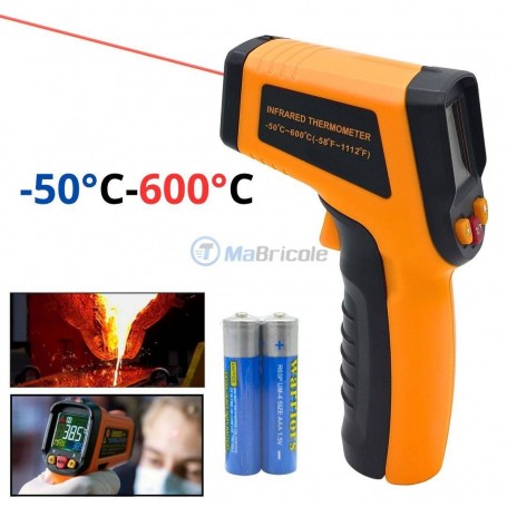 MaBricole | | Mesure et contrôle | Thermomètre infrarouge sans contact -50°C - 600°C pour tester la chaleur a distance