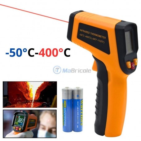 MaBricole | | Mesure et contrôle | Thermomètre infrarouge sans contact -50°C - 400°C pour tester la chaleur a distance