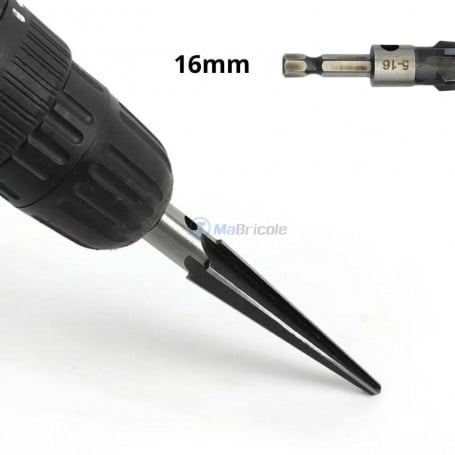 Alésoir Conique Manuel 1/8-1/2 (3-13 Mm) – Chanfrein D'ouverture, Modèle 5-16, Acier 45#