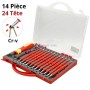 MaBricole | | Tournevis | Jeu de tournevis interchangeable magnétique PH-S-U-Y-T en Cr-V et testeur 14 pièces avec boîte