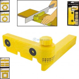 MaBricole | ABC POWER | Outils de mesure | Équerre de mesure 40cm à 90° en aluminium avec niveau à bulle intégré ABC POWER