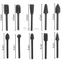 MaBricole | | Pour perceuse et visseuse | Jeu de fraises rotatives râpe à bois et PVC 3.175mm 10 pièces