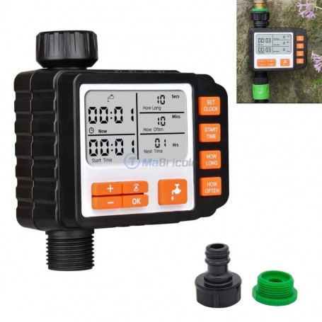 MaBricole | | Outils de jardin | Minuterie d'arrosage automatique avec affichage numérique 3/4" (20/27mm) sans piles