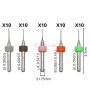 MaBricole | | Pour perceuse et visseuse | Jeu de forets pour circuits imprimés, fraises hélicoïdales à tige de 1/8" (3.2mm) , 0,5-0,9 mm avec coffret